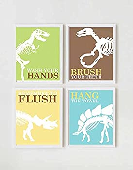 【中古】【輸入品・未使用】[シリーグースギフト]Silly Goose Gifts Adorable Dinosaur Children Bathroom Wall Decor [並行輸入品]