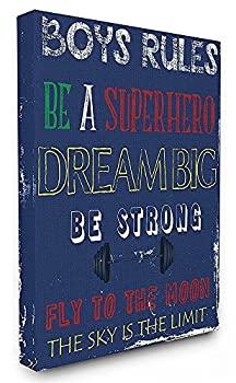 【中古】【輸入品・未使用】The Kids Room by Stupell 'Boys Rules The Sky Is The Limit Oversized Stretched' Canvas Wall Art [並行輸入品]｜スカイマーケットプラス
