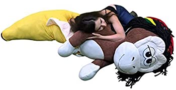 【中古】【輸入品・未使用】Giant 6 Foot Stuffed Banana Monkey Pillow Huge Soft 72 Inch Big Plush Snuggle Buddy [並行輸入品]｜スカイマーケットプラス