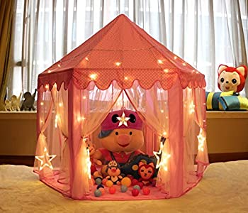 【中古】【インポート品・未当て嵌める】MonoBeach Kids Indoor Princess Castle Play tent%ｶﾝﾏ% 5553 inches Outdoor Fairy House for Child (Pink) [並行輸入品]