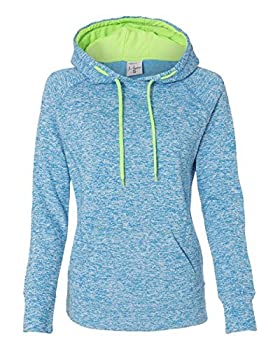 【中古】【輸入品・未使用】J America J8616 Ladies Cosmic Contrast Pullover Hooded Fleece - Electric Blue & Neon Green%ｶﾝﾏ% Extra Large [並行輸入品]｜スカイマーケットプラス