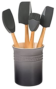 【中古】【輸入品・未使用】Le Creuset of America Craftシリーズ5piece Utensil Set with Crock???Caribbean 607063-JS450-7F