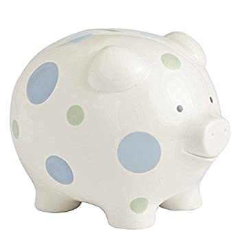 【中古】【輸入品・未使用】Beginnings by Enesco ビッグポルカドット貯金箱 7インチ ブルー|スカイマーケットプラス