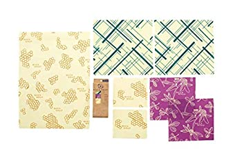 【中古】【輸入品・未使用】Bee's Wrap Sustainable Reusable Food Storage Variety Pack (2 Small%ｶﾝﾏ% 2 Medium%ｶﾝﾏ% 2 Large%ｶﾝﾏ% 1 Bread)｜スカイマーケットプラス