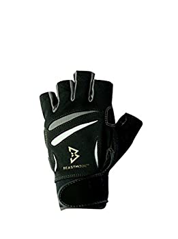 【中古】【輸入品・未使用】Marshawn Lynch???Bionic手袋ビーストモードの公式グローブメンズ指なしフィットネス/リフティング手袋W/Natural Fitテクノロジー、ブラック(ペ