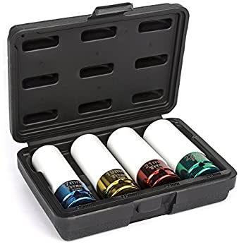 【中古】【インポート品・未当て嵌める】Titan Tools 21095 1/2%ﾀﾞﾌﾞﾙｸｫｰﾃ% Drive Non-Marring Lug Nut Socket Set (4 Piece)
