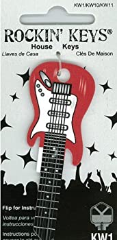 【中古】【輸入品・未使用】Cherry Red Electric Guitar Shaped Rockin' Key Kwikset KW1 KW10 [並行輸入品]