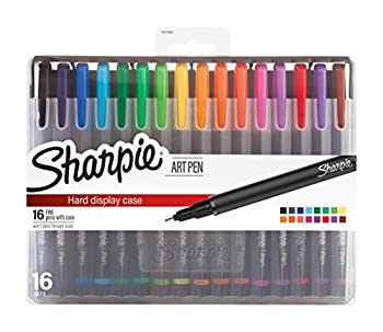 【中古】【インポート品・未当て嵌める】(16-Count%ｶﾝﾏ% Fine Point%ｶﾝﾏ% Assorted Colors) - Sharpie Art Pens%ｶﾝﾏ% Fine Point%ｶﾝﾏ% Assorted Colours%ｶﾝﾏ% Hard Case%ｶﾝﾏ% 16 Count (
