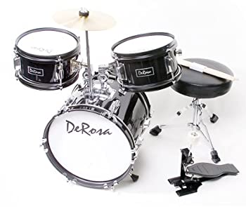 【中古】【輸入品・未使用】De Rosa DRM312-BK Children's 3-Piece 12-Inch Drum Set with Chair%ｶﾝﾏ% Black [並行輸入品]