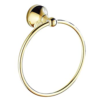 【中古】【輸入品・未使用】7Trees Bathroom Lavatory Towel Ring Wall Mount Hanging Towel Ring Aluminium Oxide Wall Mounted%カンマ% Polished Gold|スカイマーケットプラス