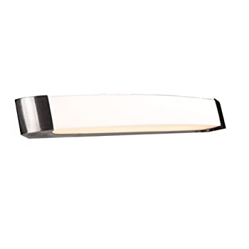 【中古】【輸入品・未使用】アクセス照明62488ledd-bs / OPL West End W LEDバスバー仕上げ、オパールガラスシェード、27インチW、つや消しスチール