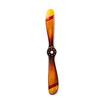 【中古】【輸入品・未使用】本物のモデル、小さなプロペラ、ビンテージ風ホーム装飾 - レッド&ゴールド/ハニーアンティーク仕上げ
