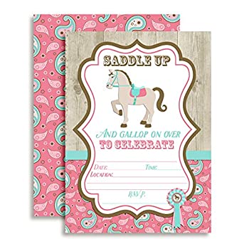 【中古】【輸入品・未使用】Horse%カンマ% Show Horse%カンマ% Birthday Party Fill In Party Invitations%カンマ% set of 10 including envelopes|スカイマーケットプラス
