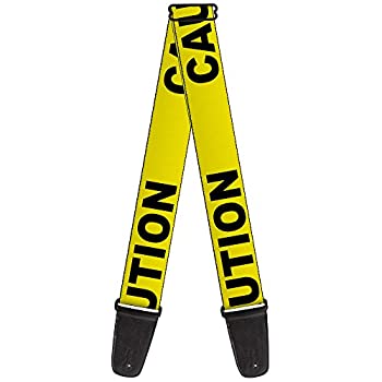 【中古】【輸入品・未使用】バックルダウンGS-W32962ギターストラップ - 注意イエロー/ブラック - 2%ﾀﾞﾌﾞﾙｸｫｰﾃ%ワイド - 29-54%ﾀﾞﾌﾞﾙｸｫｰﾃ%長
