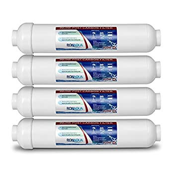 【中古】【輸入品・未使用】(4) - T33 Inline Coconut Grade Activated Carbon Pre/Post Membrane Filter for Taste and Odour Reduction (Set of 4)