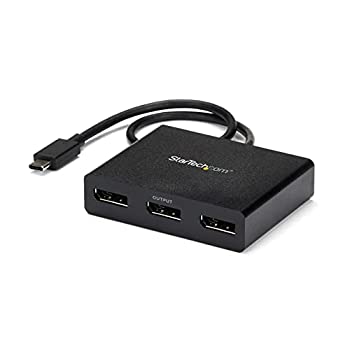 【中古】【輸入品・未使用】StarTech.com USB-C - DisplayPortマルチモニターアダプタ 3ポートMSTハブ 4K対応 3ポートDisplayPort Windowsのみ対応 MSTCDP123DP