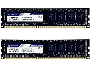 【中古】【インポート品・未当て嵌める】Timetec Hynix 集積回路 8GB 一揃いの道具 (2x4GB) DDR3 1333MHz パソコン3-10600 非ECC アンバッファード 1.5V CL9 デュアル価値づける Dell Optiplex 780 DT/MT/SFF