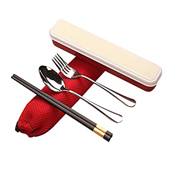 【中古】【輸入品・未使用】verdentalポータブルステンレススチール台所用具セット、3-pieces Flatware Includesスプーンフォーク、箸 M CFS-03501