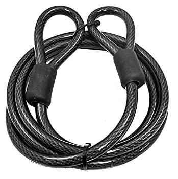 【中古】【輸入品・未使用】Lumintrail 12mm (1/2インチ) 高耐久 セキュリティケーブル ビニールコーティング 編組スチール 両端に密封ループ付き (4フィート、7フィート、1