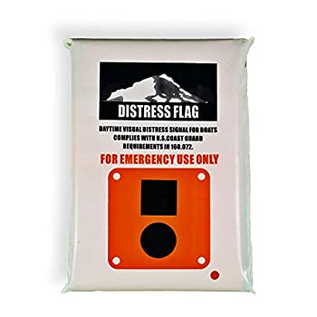 【中古】【輸入品・未使用】(0.9m%ｶﾝﾏ% Square and Circle Sign) - Goglobe Distress Flag for Boating Hiking Fishing Climbing Kayaking Camping