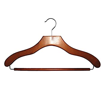 【中古】【輸入品・未使用】NAHANCO 200721CHU Wooden Suit Hangers -%ﾀﾞﾌﾞﾙｸｫｰﾃ%Contemporary Series%ﾀﾞﾌﾞﾙｸｫｰﾃ% - 17%ﾀﾞﾌﾞﾙｸｫｰﾃ% Cherry Finish - Home Use (Pack of 50)