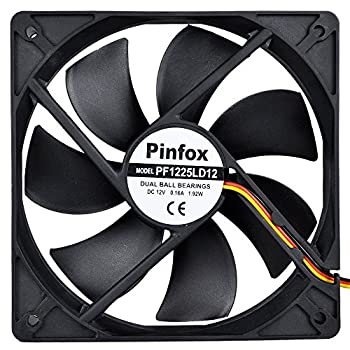 【中古】【インポート品・未当て嵌める】Pinfox 12V DC 120粍 静音落ち居る気違い 無声映画 5Vから12Vインプットで変速抑えつける デュアルボールベアリング 3いの一番 マイコン電子計算機入れもの ホームシアタ