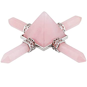 【中古】【輸入品・未使用】(Rose Quartz) - rockcloud Pyramid Energy Generator%ｶﾝﾏ%Reiki Chakra Healing Crystal Stone%ｶﾝﾏ%Rose Quartz