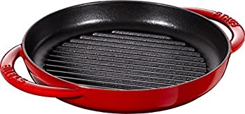 【中古】【インポート品・未当て嵌める】Staub Pure Grill Round ? 8?%ﾀﾞﾌﾞﾙｸｫｰﾃ% Cherry [並行輸入品] その他-キッチン用品・食器・調理器具