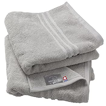 【中古】【輸入品・未使用】今治タオル 認定 ミニバスタオル hiorie(ヒオリエ) 約45×100cm HOTEL'S ホテルズ 2枚セット シルバーグレイ 綿100% 高吸水 耐久性 無地 日本製
