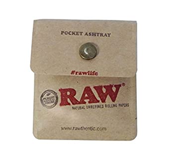 【中古】【輸入品・未使用】RAW ロウ 携帯灰皿 POCKET ASHTRAY ポケット灰皿 ベージュ 縦約9cm×横約8cm [並行輸入品]