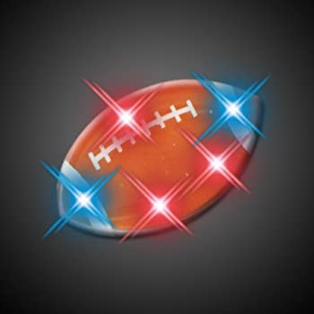【中古】【輸入品・未使用】Light Up Football Flashing Blinking LED Body Light Lapel Pins (25-Pack) [並行輸入品]