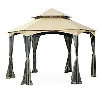 【中古】【インポート品・未当て嵌める】Garden Winds Replacement Canopy for The Southbay Hexagon Gazebo - Standard 350 - Beige 141［並行輸入］