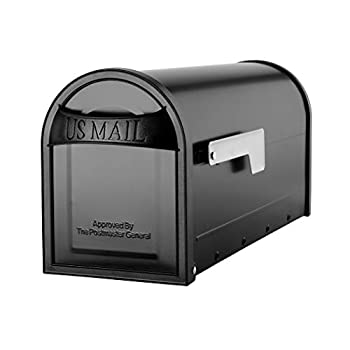 【中古】【インポート品・未当て嵌める】Architectural Mailboxes Metal Black Post Mount Mailbox [並行輸入品]