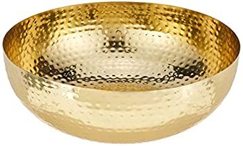 【中古】【輸入品・未使用】Creative Co-Op Metal Bowl with Brass Finish%カンマ% Gold|スカイマーケットプラス