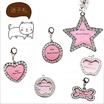 【中古】【輸入品・未使用】lepenn　愛犬用迷子札　名札　かわいい　名前入り　愛猫　電話番号入れる　おしゃれ　六種類 (星型) [並行輸入品]