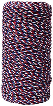 【中古】【輸入品・未使用】May Arts 412-44 レッド/ホワイト/ブルー 2mm ベーカーズ紐リボン レッド/ホワイト/ブルー 109ヤード｜スカイマーケットプラス
