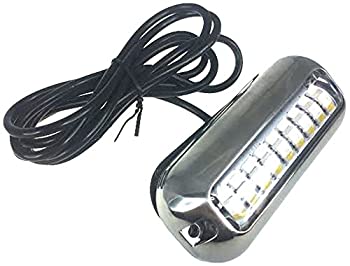 【中古】【インポート品・未当て嵌める】Pactrade Marine Boat Pontoon 18 RGBW LED Underwater Light w/ SS 316 Trim Ring