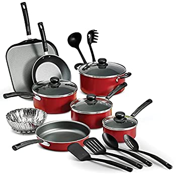 【中古】【インポート品・未当てはめる】18点ノン突っ支い棒鍋\u0026amp;フライパン 膳立て手道具書き割り 勝手もと装置 一皿分の料理