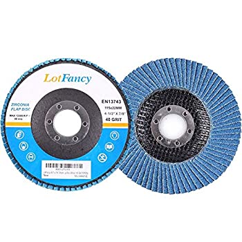 【中古】【輸入品・未使用】LotFancy 40枚のグリットフラップディスク - 10個入り4。 5” により、研削砥石、研磨材ジルコニア、アルミナ、タイプ27をサンディング