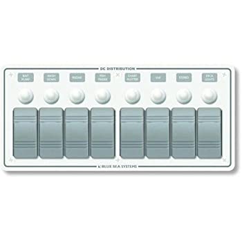 【中古】【輸入品・未使用】Contura Water Resistant 12V DC Circuit Breaker Panel - White 8 Position [並行輸入品]