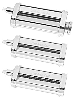 【中古】【インポート品・未当てはめる】KitchenAid KSMPRA 3 Piece Pasta Roller \u0026 Cutter Attachment Set%ｶﾝﾏ% Silver [並行輸入品]