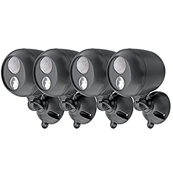 【中古】【インポート品・未当て嵌める】Mr. Beams MB364 Wireless LED Spotlight with Motion Sensor and Photocell%ｶﾝﾏ% Dark Brown (Pack of 4) [並行輸入品] インテリア・寝具・収納-その他