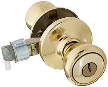 【中古】【輸入品・未使用】Kwikset 94002-825 Mobile Home Entry Lockset%ｶﾝﾏ% Polished Brass