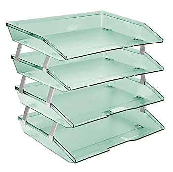 【中古】【輸入品・未使用】Acrimet Facility Letter Tray 4 Tiers (Clear Green Color)