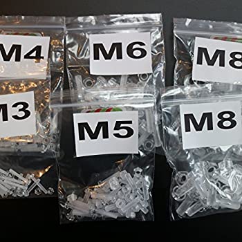 【中古】【輸入品・未使用】Caterpillar レッド 5 x 20、M3、M4、M5、M6、M8 - 透明プラスチックアクリルナット&ボルト - アクリルプラスチックねじ、1/8 x 25/32、5/32 x 2|スカイマーケットプラス