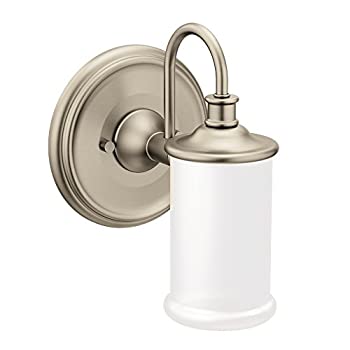 【中古】【輸入品・未使用】Moen YB6461BN Belfield 1ライト デュアルマウント 浴室 洗面化粧台器具 つや消しガラス つや消しニッケル