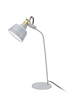 【中古】【輸入品・未使用】Aspen Creative 40101 高さ24インチ モダンデスク セメントグレー仕上げ メタルランプシェード 幅14 3/8インチ