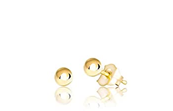 【中古】【輸入品・未使用】プレミアム 14K ゴールド ボール スタッド ピアス、2mm?10mm