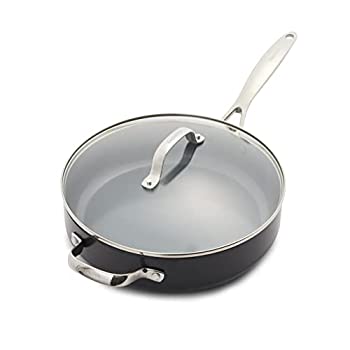 【中古】【輸入品・未使用】(4.3l) - GreenPan CC000671-001 Valencia Pro Hard Anodized 100% Toxin-Free Healthy Ceramic Nonstick Metal Utensil/Dishwasher/Oven Safe C