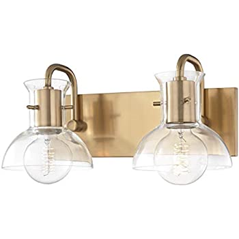 【中古】【インポート品・未当て嵌める】Mitzi H111302-AGB 今日的 今めかしい 2点火装置 二階建てバス鉤括弧 Riley Collection 完成 エイジドブラス